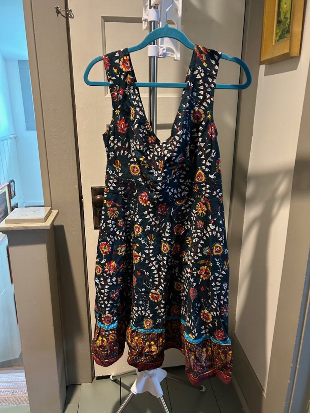 Autumn colors pinup midi dress Women size L/ 14